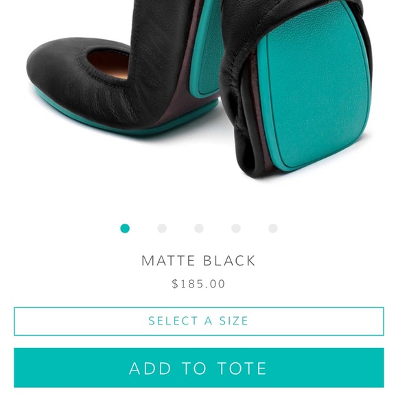 Matte black Tieks ballet flat size 9 like brand new!! - Picture 4 of 4